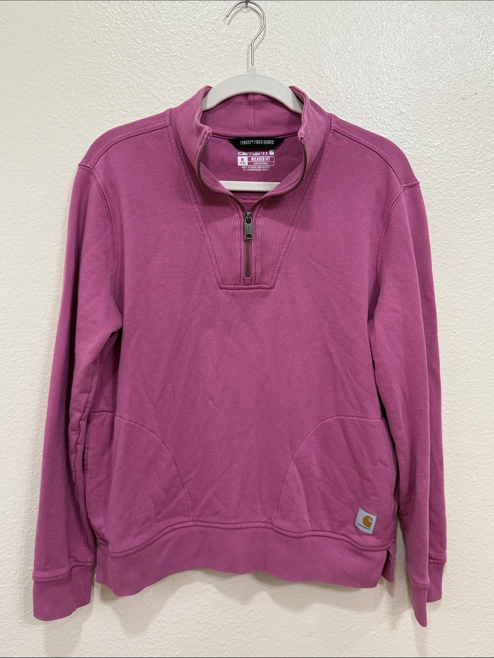 Carhartt Women's TENCEL Fiber Series Relaxed Fit 1/2 Zip Sweatshirt Size Medium